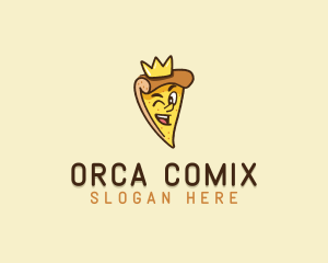 Roast - Pizza Crown King logo design