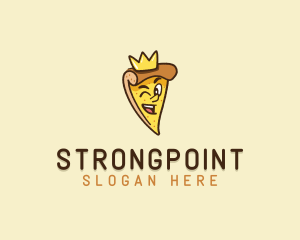 Lunch - Pizza Crown King logo design
