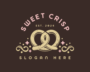 Sweet Pretzel Dessert logo design