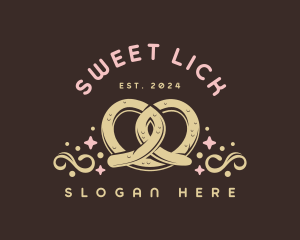 Sweet Pretzel Dessert logo design