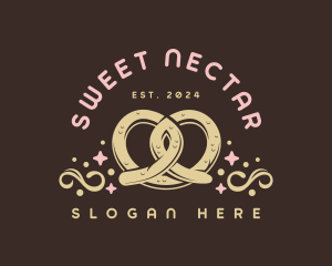 Sweet Pretzel Dessert logo design