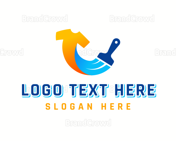 T Shirt Paint Brush Logo