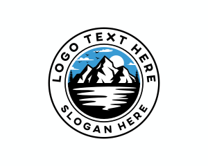 Travel - Mountain Valley River logo design