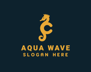 Oceanic - Marine Seahorse Letter C logo design