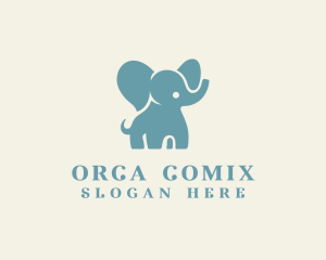 Veterinarian - Cute Elephant Zoo logo design