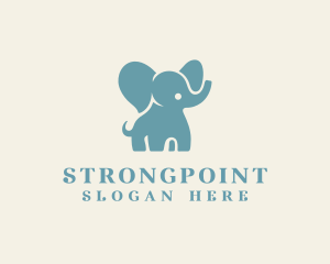 Vet - Cute Elephant Zoo logo design