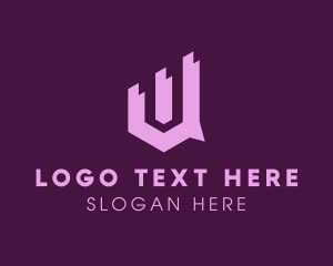 Messaging - Business Tech Letter U logo design