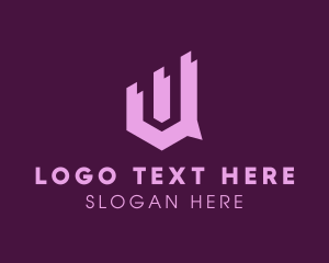 Letter Pt - Business Tech Letter U logo design