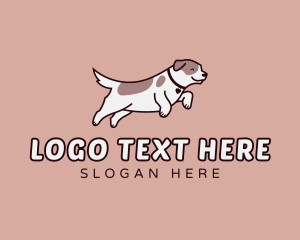 Adorable - Cute Running Dog logo design