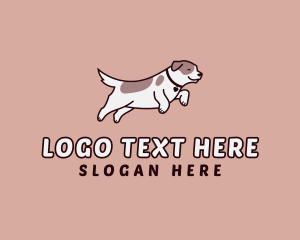 Cute Dog - Running Pet Dog logo design