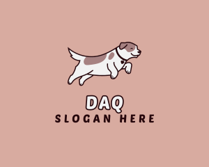 Running Pet Dog Logo