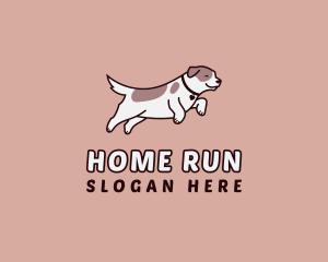 Running Pet Dog logo design