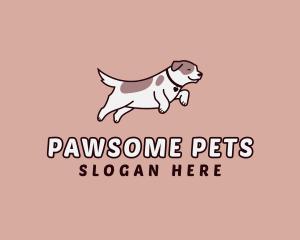 Running Pet Dog logo design