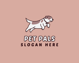 Running Pet Dog logo design