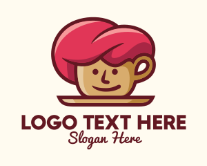 Beverage - Lady Coffee Cup logo design