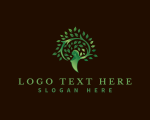 Agriculture - Tree Nature Woman logo design