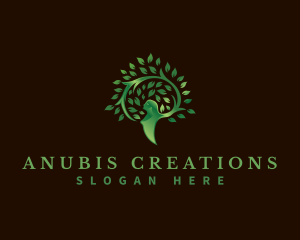 Tree Nature Woman logo design