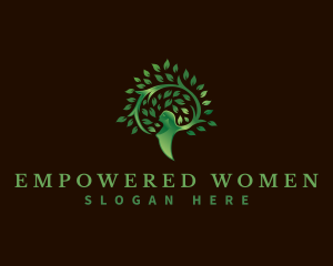 Tree Nature Woman logo design