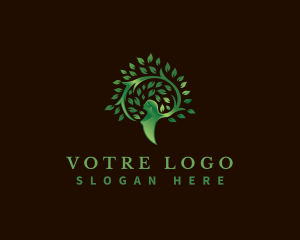 Tree Nature Woman logo design