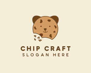 Bear Choco Chip Cookie logo design