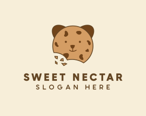 Bear Choco Chip Cookie logo design