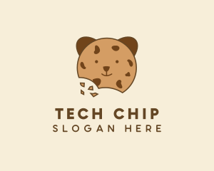 Bear Choco Chip Cookie logo design