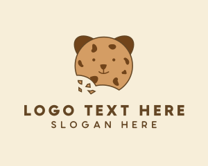 Food - Bear Choco Chip Cookie logo design