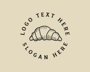 Rustic - Retro Croissant Bakery logo design