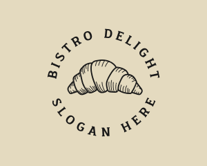 Retro Croissant Bakery logo design