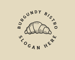 Retro Croissant Bakery logo design