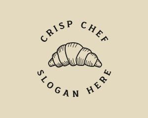 Retro Croissant Bakery logo design