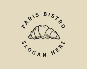 Retro Croissant Bakery logo design