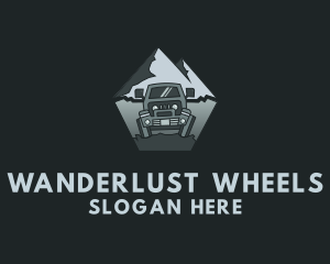 Roadtrip - Mountain Car Travel logo design