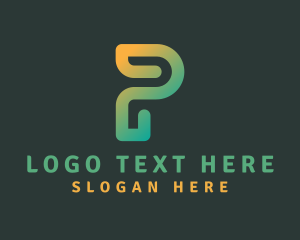 Web - Gradient Generic Letter P logo design