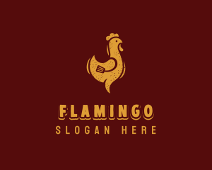 Poultry - Grilled Chicken BBQ logo design