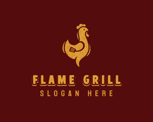 Grilling - Grilled Chicken BBQ logo design