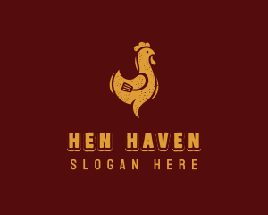 Hen - Grilled Chicken BBQ logo design