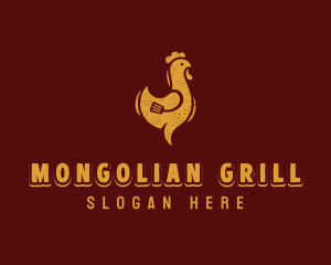 Grilled Smoked Chicken BBQ logo design