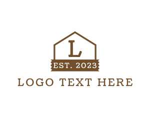 Structure - Wood House Cabin logo design