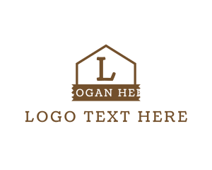 Wood House Cabin Logo