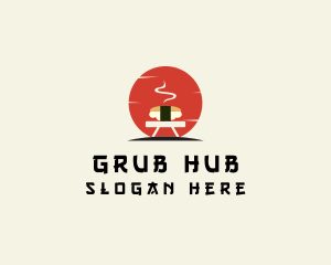 Grub - Japanese Sushi Grill logo design