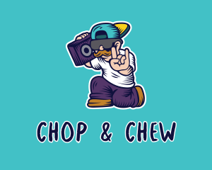 Boombox Hip Hop Dude  Logo