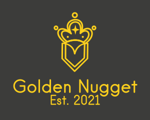 Golden Crown Line Art  logo design