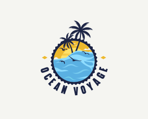 Beach Tropical Vacation logo design