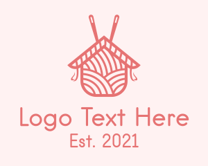 Knit - Pink House Crochet logo design