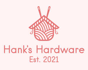 Hank - Pink House Crochet logo design