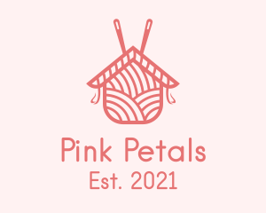 Pink House Crochet  logo design