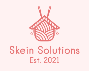 Skein - Pink House Crochet logo design