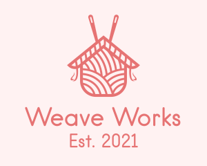 Loom - Pink House Crochet logo design