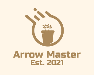 Brown Archery Quiver logo design